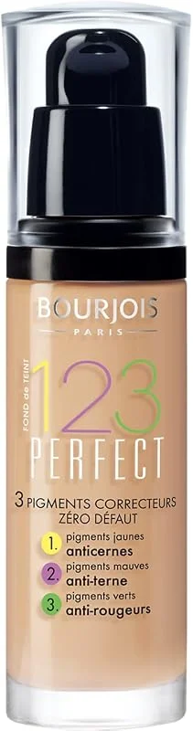 Bourjois - Fond de Teint 1.2.3 Perfect - 3 en 1 : Anticernes, Anti-Terne et (30ml) — Maquillage