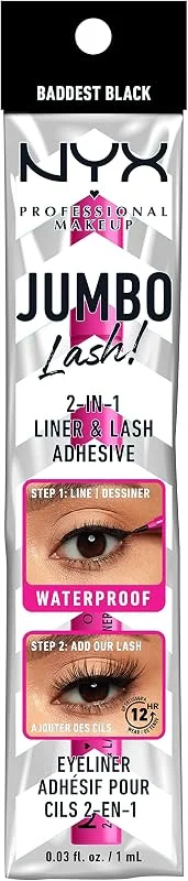 NYX Professional Makeup Eyeliner Adhésif Cils 2-en-1 Waterproof — Maquillage