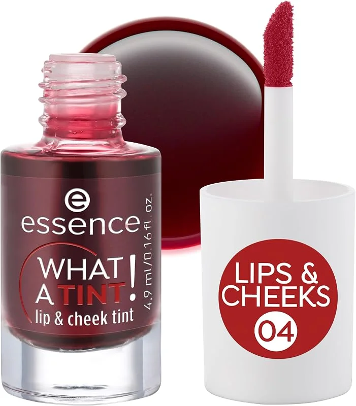 essence WHAT A TINT! lip & cheek tint Végan 04 Strawberry Rush 4, 9 ml — Maquillage