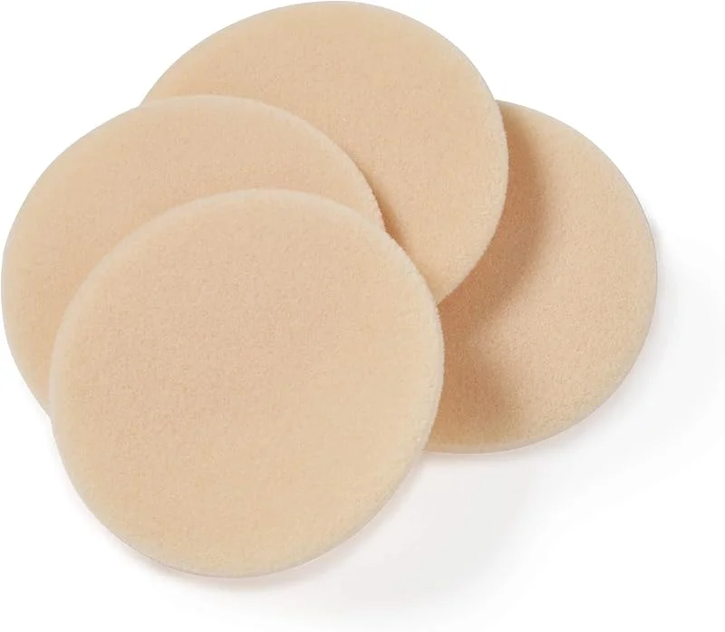 Manicare 4 Houppettes Poudre Compactes Ruban Sans Latex, Lavables et Réutilisables — Maquillage