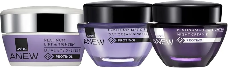 Avon Anew Platinum Lot de 3 crèmes de jour 50 ml + crème de nuit 50 ml + crème — Soin de la peau