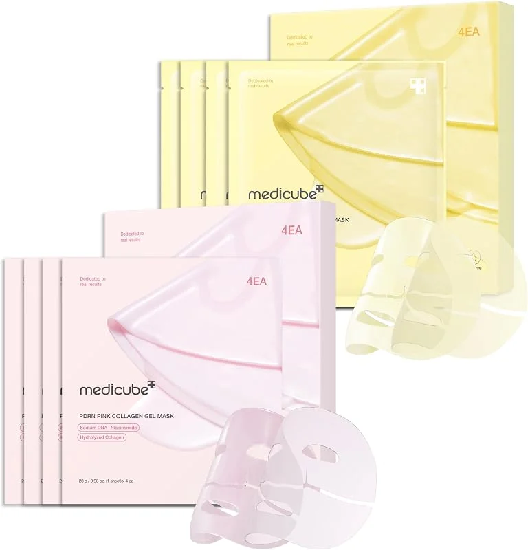 medicube Duo Masques Hydrogel Éclat Pour un Teint Uniforme & un Éclat Radieux: — Soin de la peau