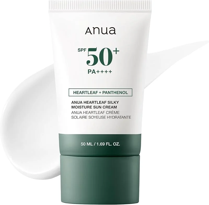 ANUA Crème Solaire Hydratante Soyeuse Heartleaf Spf 50, Crème Solaire Coréenne — Soin de la peau
