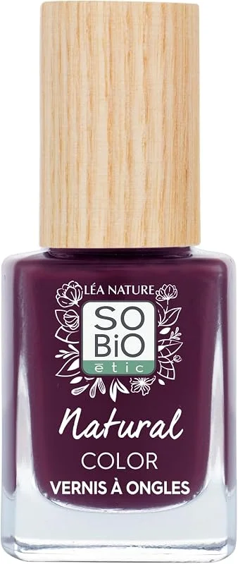 LÉA NATURE SO BiO étic, Vernis ongles naturel - Natural Color, Prune noir, Double — Maquillage