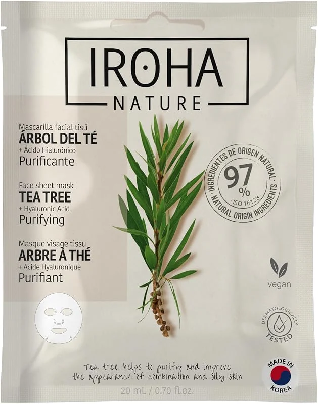 Masque visage purifiant Arbre à thé & Acide hyaluronique Natural Extracts I — Soin de la peau