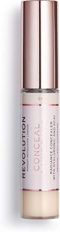 Makeup Revolution, Correcteur de teint et hydratation, C1, 13ml — Maquillage