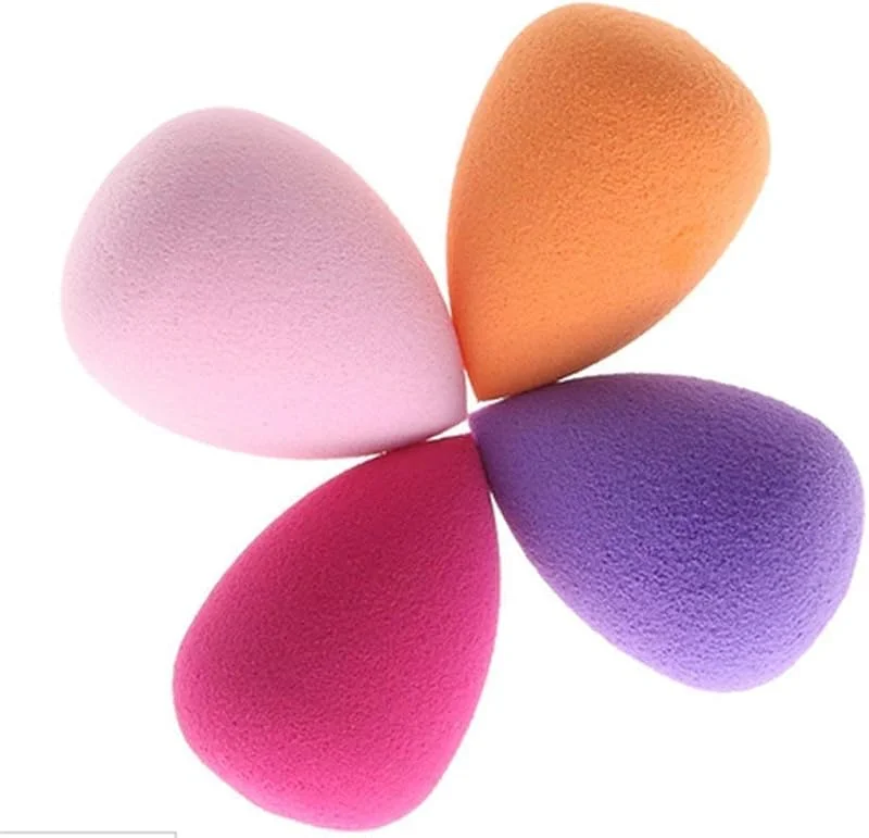 4 x Powder Puff Soft Powder Puff Pads Maquillage Éponge Blender Foundation Fond de Forme œuf