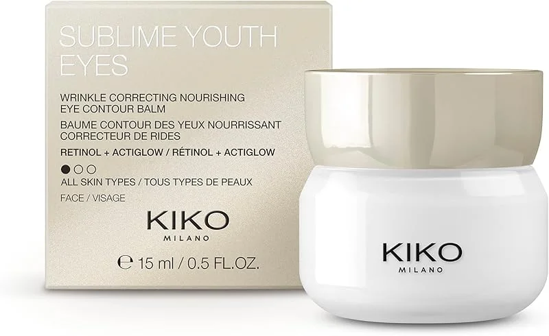 KIKO Milano Sublime Youth Eyes, Baume Contour des Yeux Anti-rides au Rétinol — Soin de la peau