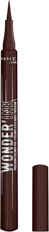 Rimmel Eyeliner Wonder'Ink, Waterproof, Longue tenue, Mate, Application facile, 002 — Maquillage