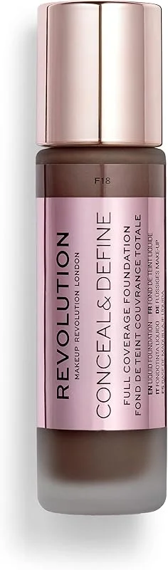 Makeup Revolution, Conceal & define, Fond de Teint, F18, 23ml — Maquillage