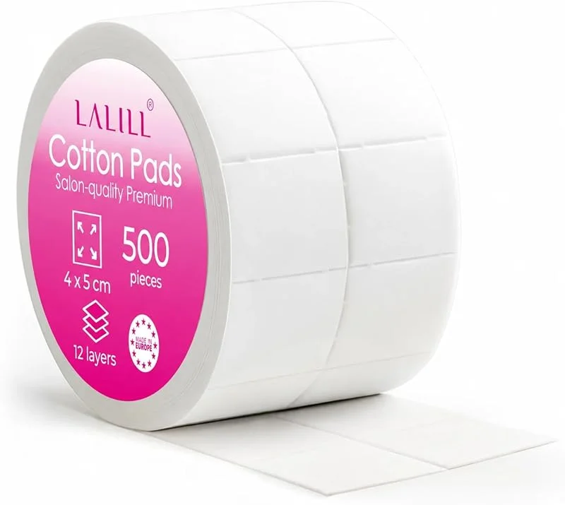 LALILL Lingettes en Cellulose pour Ongles Sans Peluches 500 pcs – Rouleau Professionnel — Maquillage