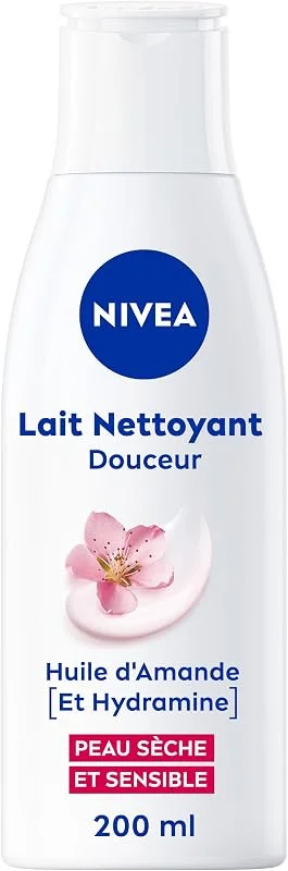 NIVEA - Lait Démaquillant Douceur Visage - Efficacité Waterproof - 200 ml — Soin de la peau