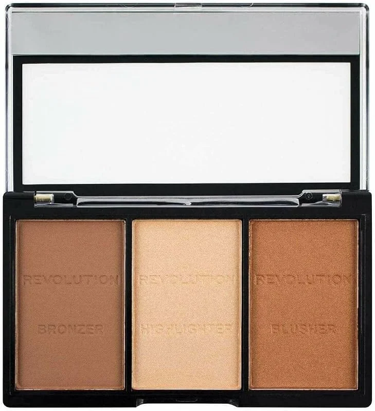 Makeup Revolution, Ultra, Sculpt & Contour Kit, Palette de Contours, Light, Med C04, 3 — Maquillage