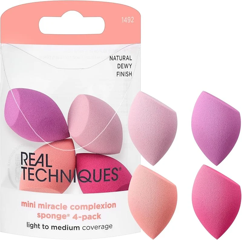 Real Techniques 4 Mini Éponges de Maquillage Teint Miracle