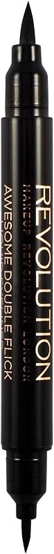 Makeup Revolution, Thick & Thin Dual Liquid EyeLiner, EyeLiner Liquide, 1ml — Maquillage