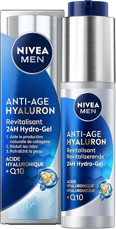 NIVEA MEN Soin de Jour Revitalisant Hydro-Gel Anti-Age Hyaluron, 50 ml — Soin de la peau