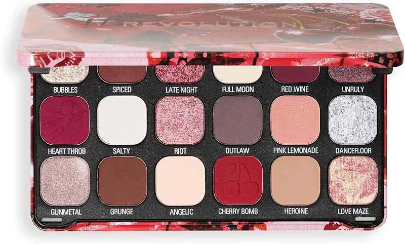 Revolution Forever Flawless Palette, Cherry Rebel Red, 18 Shades — Maquillage