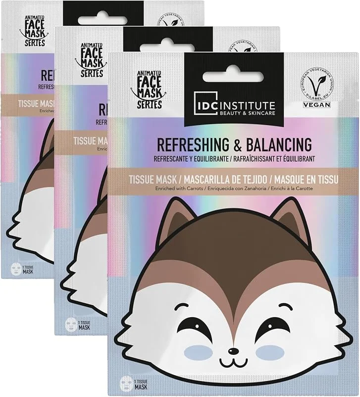 Masque Visage Vegan Enfant et Adulte en tissu Renard Imprimé - Rafraîchissant et — Soin de la peau