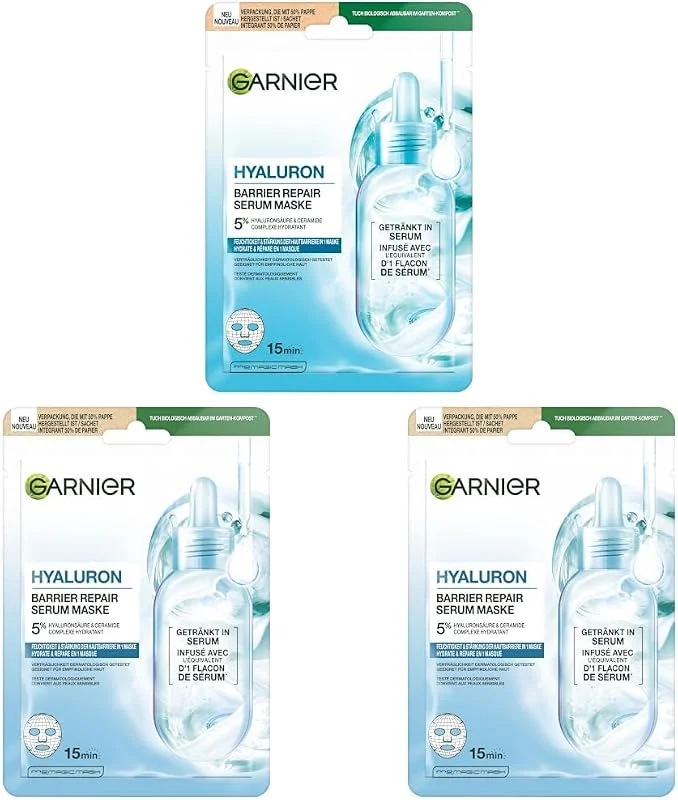 Garnier Masque réparateur à l'acide hyaluronique (Lot de 3) — Soin de la peau