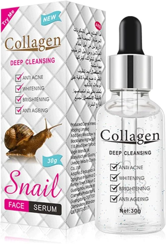 Escargot Collagène Visage Sérum Anti Acné Blanchissant Éclaircissant (30 ML) — Soin de la peau