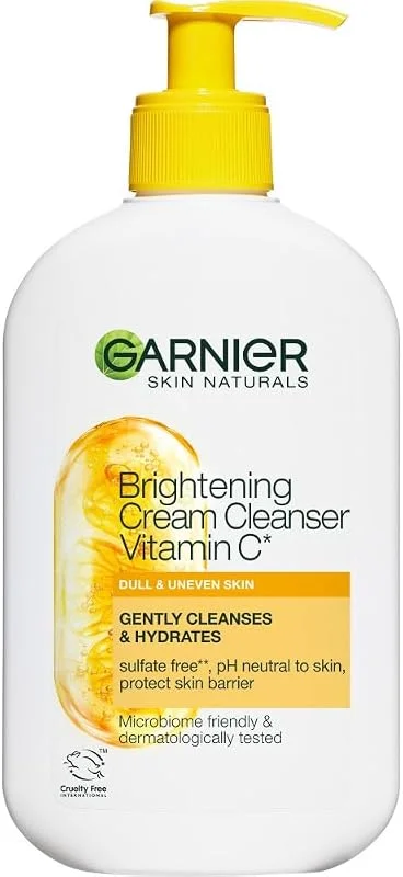Garnier SkinActive Glow Booster Cream Cleanser Vitamine C Face Cleaning Gently — Soin de la peau