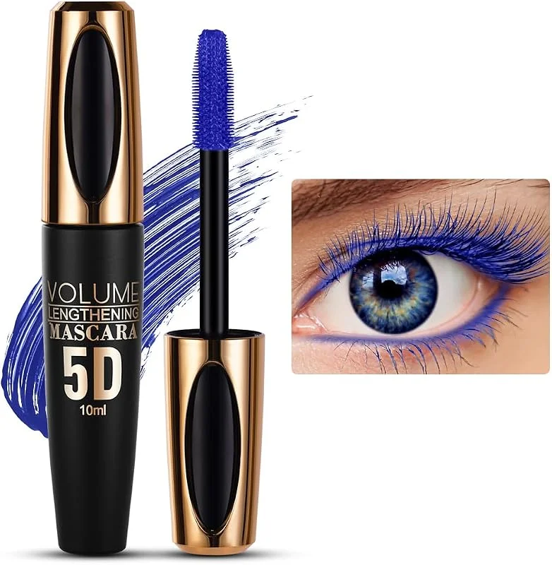 LOPHE 5D Silk Fiber Mascara Waterproof Long, #04 Bleu, 10ml — Maquillage