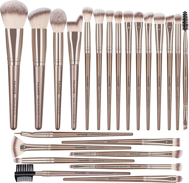 23 pinceaux de maquillage (marron)