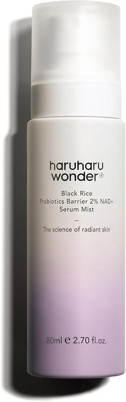 haruharu Black Rice Probiotics 2% NAD+ Sérum-en-Brume, 80 ml, Vegan — Soin de la peau