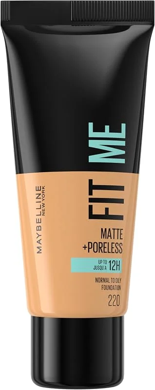 Maybelline New York Fit Me Fond de Teint Fluide Matte Poreless 220 30ml — Maquillage