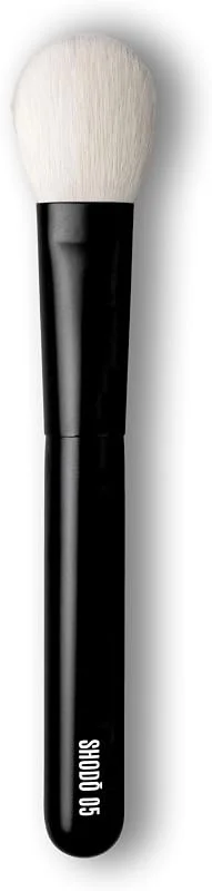 rephr Shodō 05 Pinceau de maquillage sans maquillage, poils de chèvre naturels, Coudé pour blush