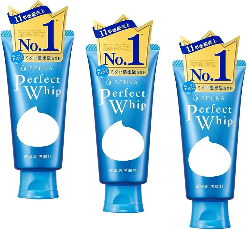 Senka Perfect Whip 120g, Mousse Nettoyante Hydratante Visage, Enrichie en Soie et — Soin de la peau