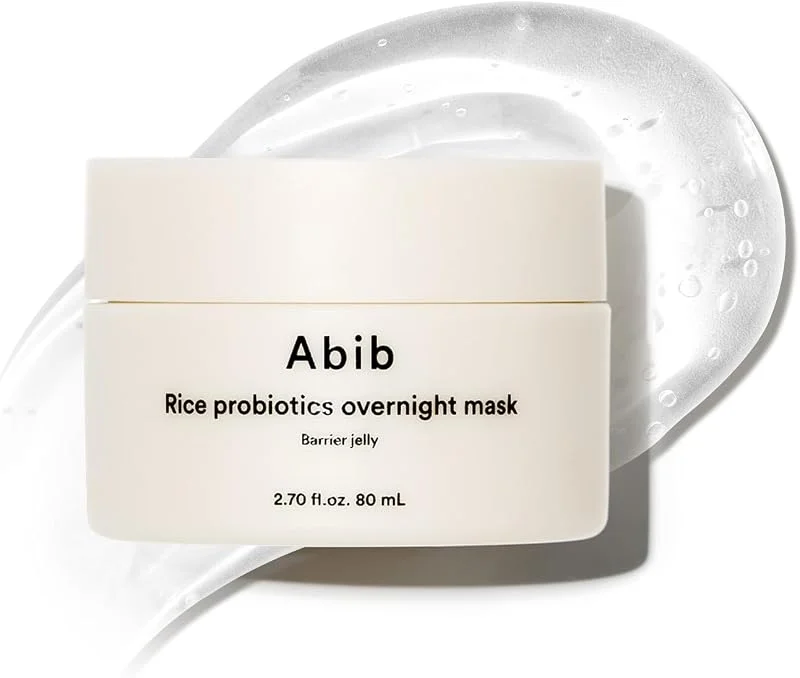Abib Rice Probiotics Overnight Face Mask Barrier Jelly 2, 7 fl oz, 80 ml, Masque — Soin de la peau