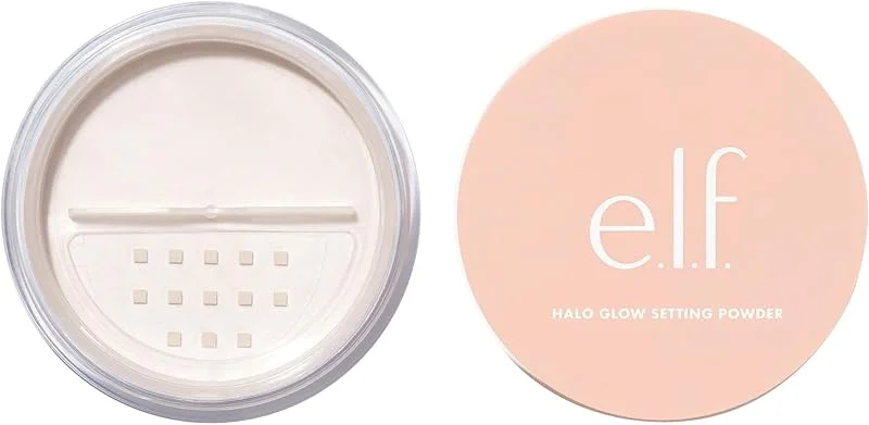 e.l.f. Halo éclatant - Poudre fixante effet soyeux - Réduit l’apparition des pores et — Maquillage