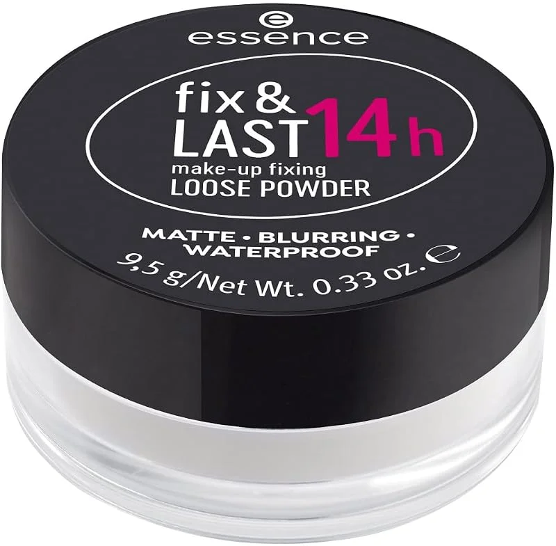 essence fix & LAST 14h make-up fixing LOOSE POWDER poudre libre, longue durée, fixant — Maquillage