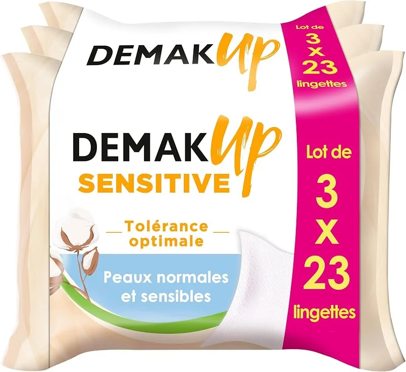 Demak'Up Sensitive Lingettes à Démaquiller - 3x23 Lingettes — Soin de la peau