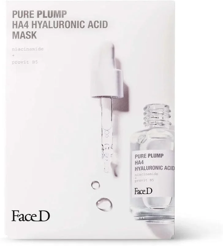 Face D, Pure Plump Masque visage en tissu avec de l'acide hyaluronique HA4 et de — Soin de la peau