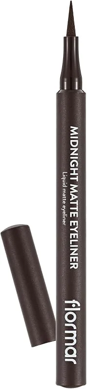 Flormar Midnight Matte Eyeliner – Eyeliner liquide waterproof au fini mat intense – Pointe feutre