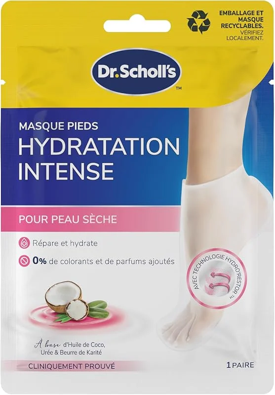 Scholl Masque Pieds Nourrissant à l'Huile de Noix de Coco: Sans parfum ni colorants — Maquillage