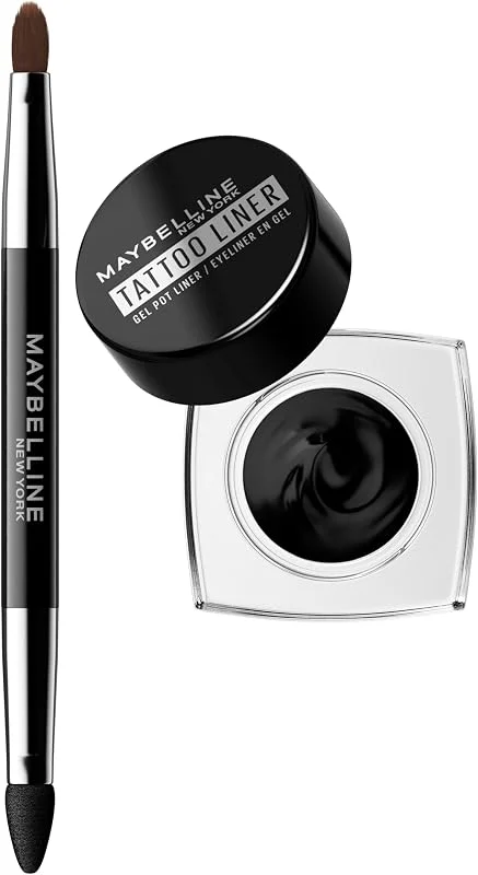 Maybelline New York Gel Eyeliner Pinceau professionnel 2 en 1 résistant à l'eau et — Maquillage