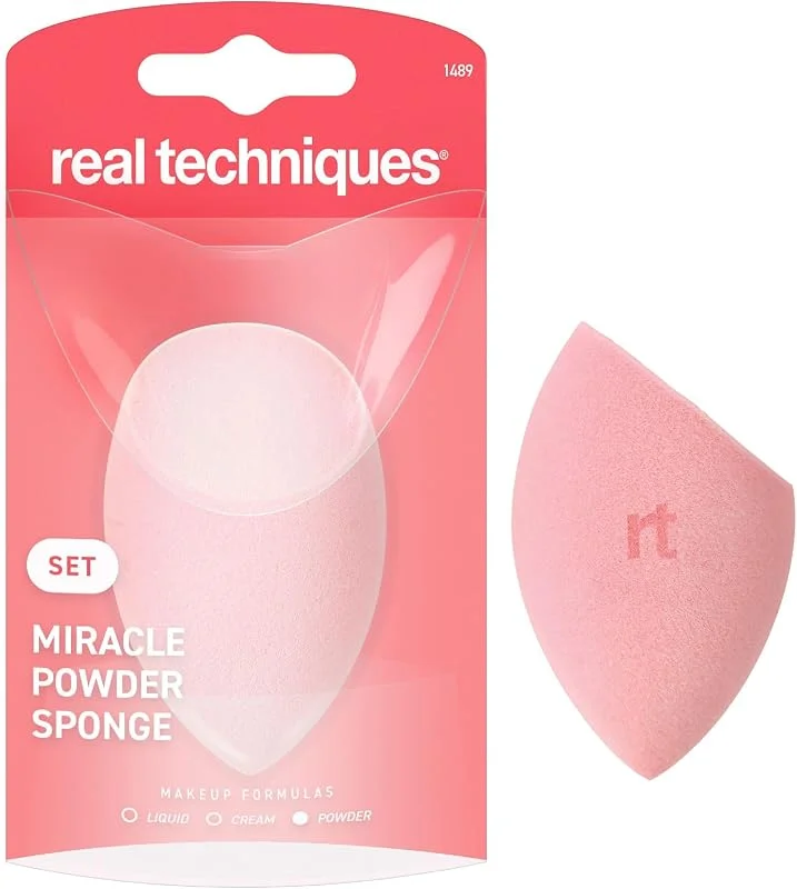 Real Techniques Éponge Poudre Miracle pour une Application Homogène de la Poudre - 1 — Maquillage