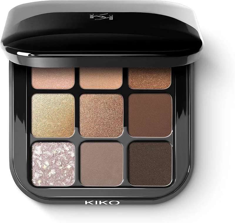 KIKO Milano Glamour Multi Finish Eyeshadow Palette 01, Palette With 9 Eyeshadows In — Maquillage