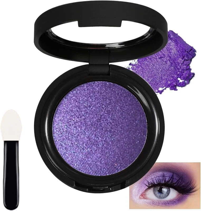 Fard à paupières simple violet - Poudre pressée métallique - Fard à paupières nacré hautement