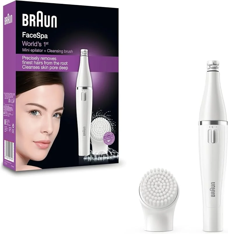 Braun Epilateur Visage pour Femme FaceSpa 810, Blanc — Soin de la peau