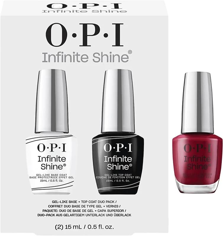 OPI Infinite Shine - Duo Pack Base & Top Coat - 2x15ml + Malaga Wine - Vernis à ongles — Maquillage