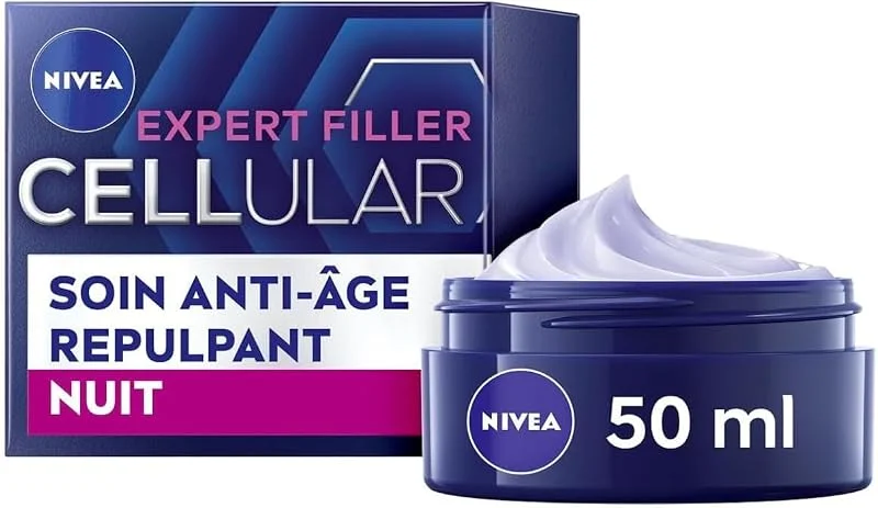 NIVEA Soin de Nuit Visage Repulpant Cellular Expert Filler, 50 ml — Soin de la peau