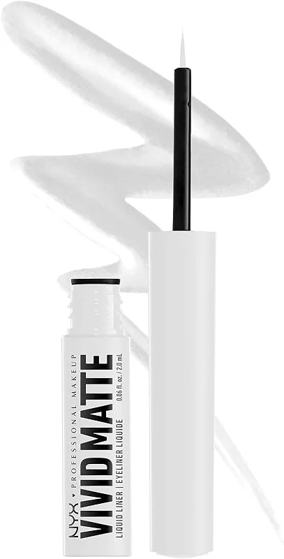 NYX Professional Makeup Eyeliner Liquide Mat & Pigmenté, Sans Transfert, Traits Fins ou — Maquillage