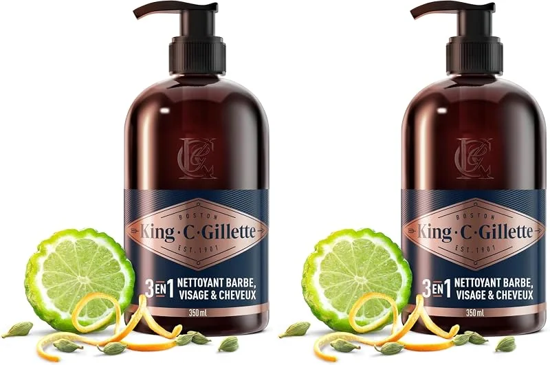 King C. Gillette Nettoyant Pour La Barbe Et Le Visage, À L’Eau De Coco, L’Huile — Soin de la peau