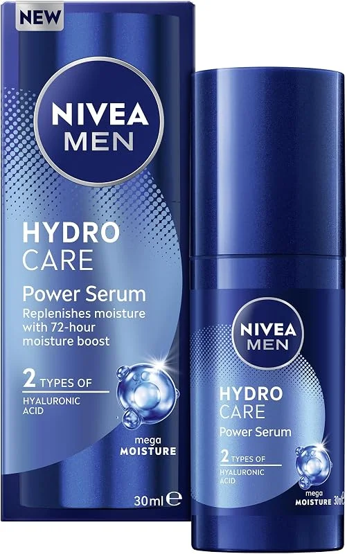 NIVEA MEN Hydrocare Power Sérum (30 ml), sérum visage pour peaux sèches, formule — Soin de la peau