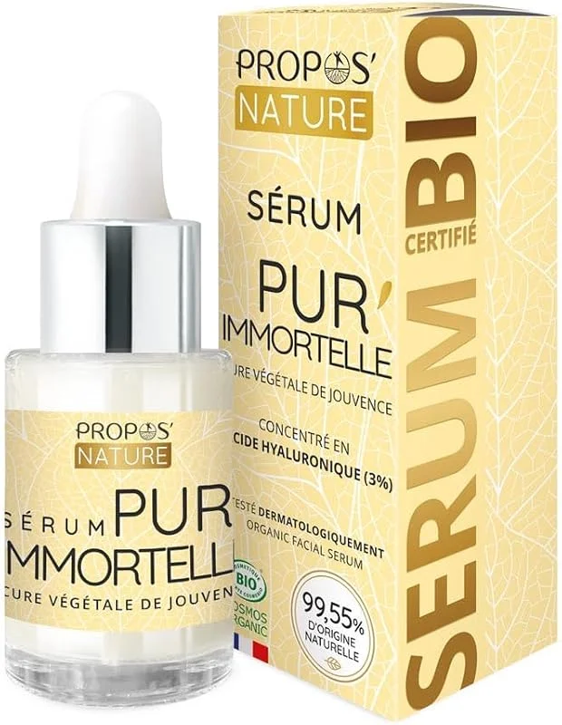 Sérum Pur'Immortelle Bio - A l'huile essentielle d'Immortelle - Acide hyaluronique — Soin de la peau
