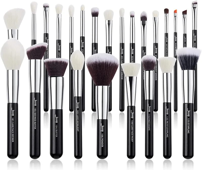 Jessup Set 25 Pinceaux Maquillages Professionnels Visage et Yeux T175